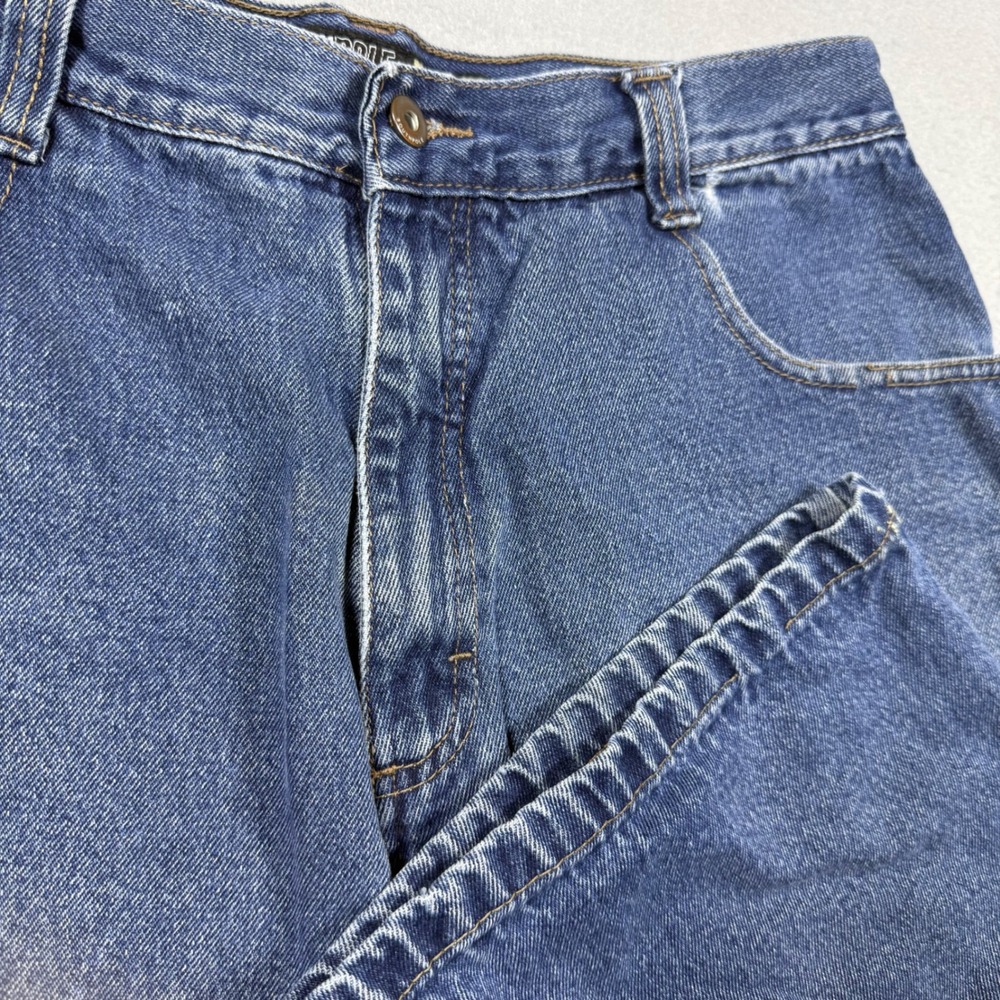 Southpole Mens 36 Baggy Denim Shorts Blue Medium Wash Y2K Streetwear Wide Leg